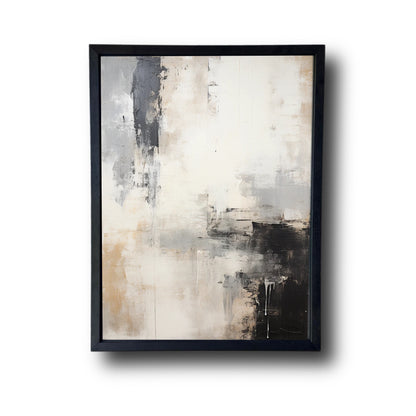 Abstract Painting Black, Brown, Gray And White
