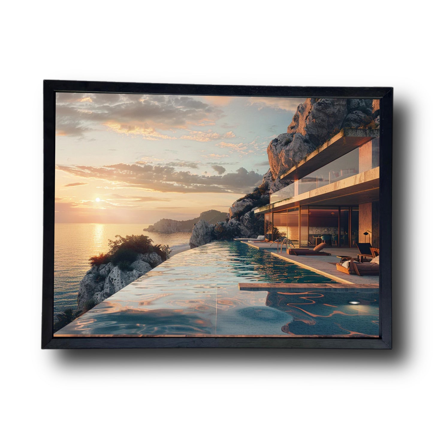 Pool villa sunset