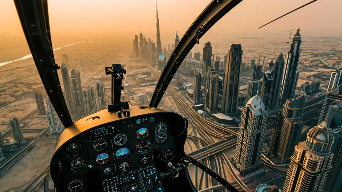 Dubai Helicopter Tour Inside View
