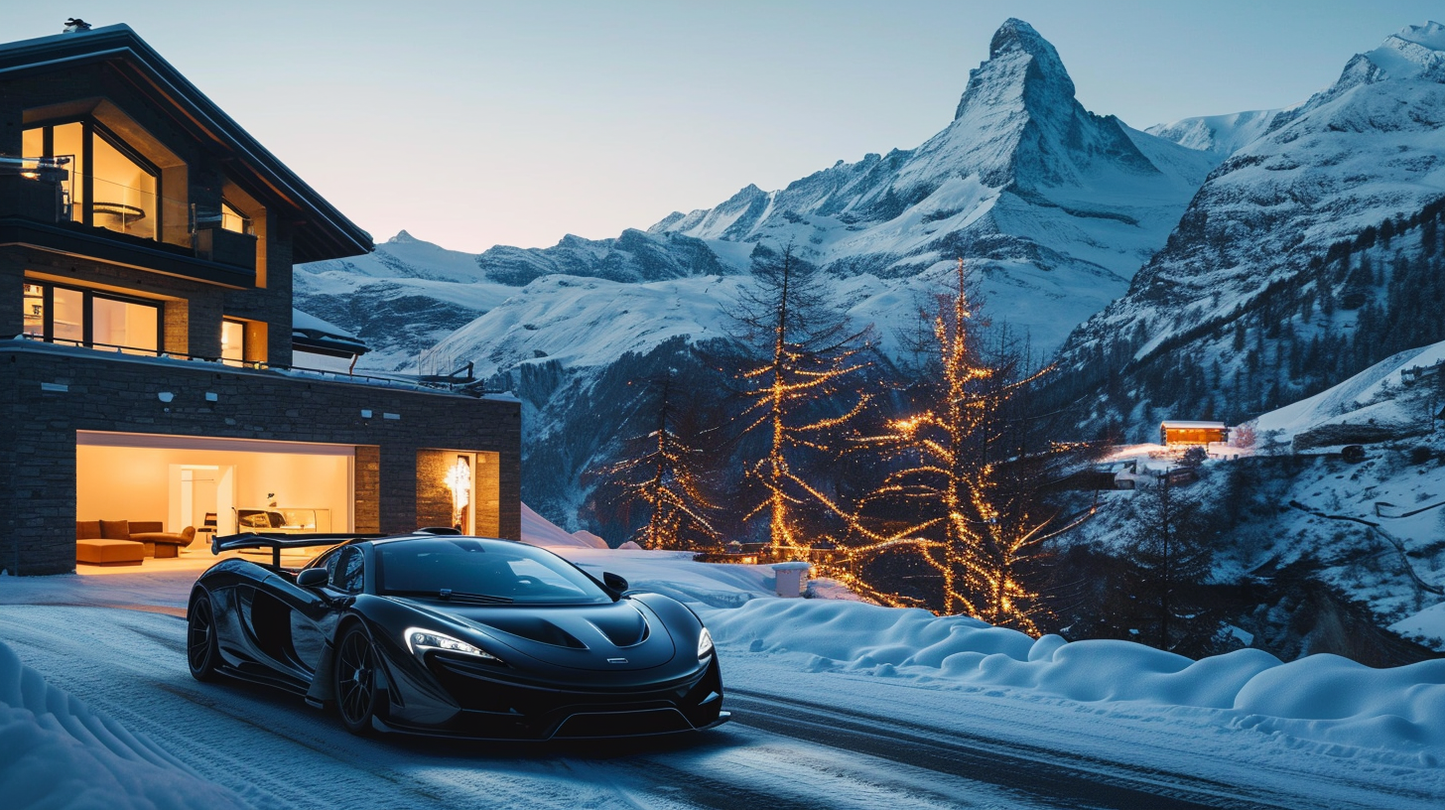 Luxury Chalet Black Mclaren