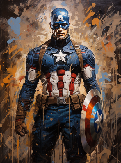 Painting of Captian America