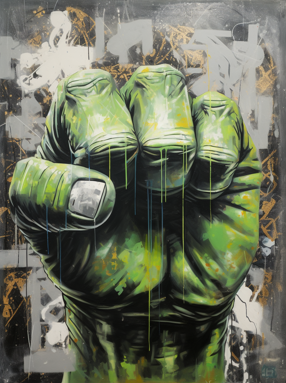 Painting of HULK Fist