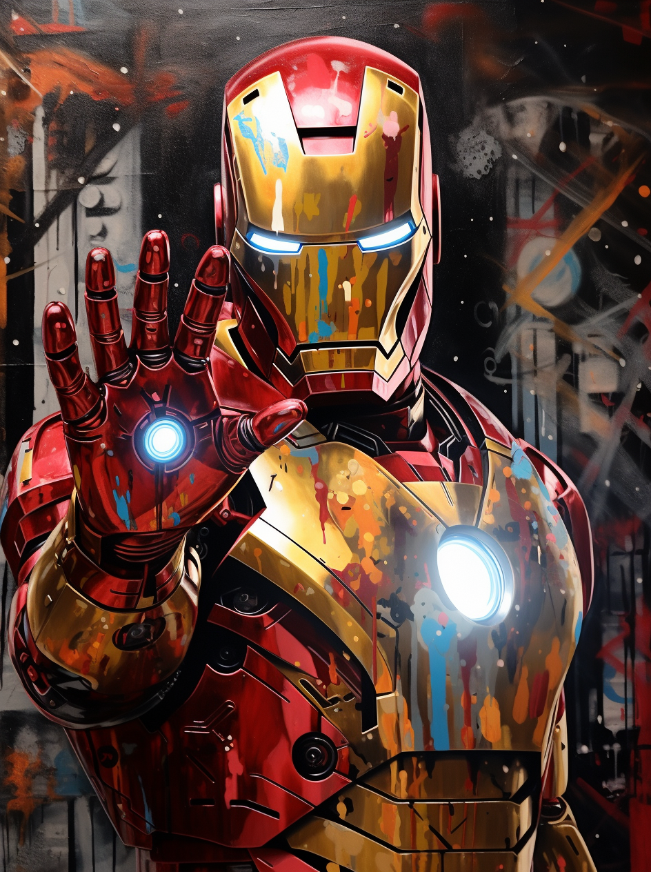 Painting of Iron Man