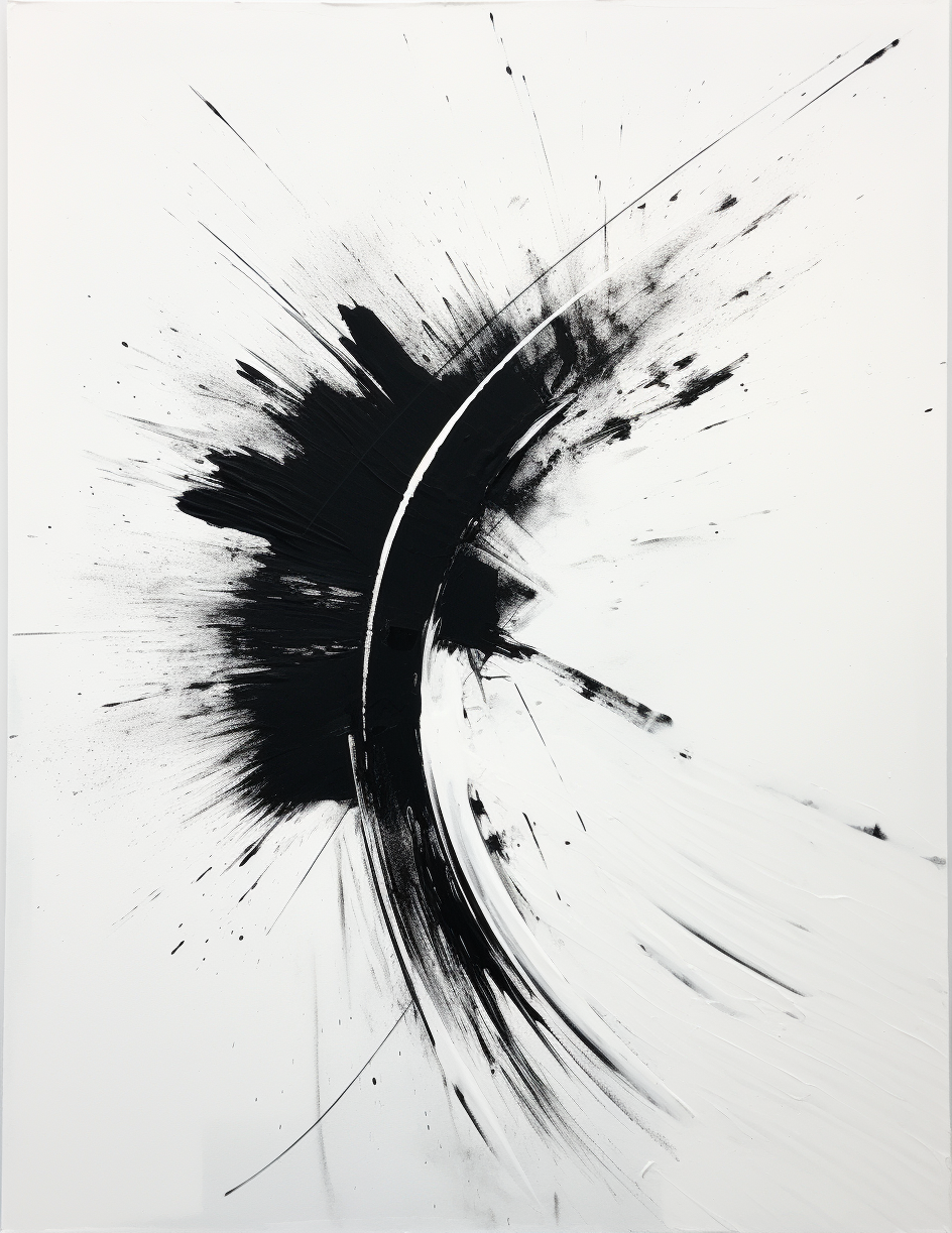 Abstract Black And White Painting 2.0