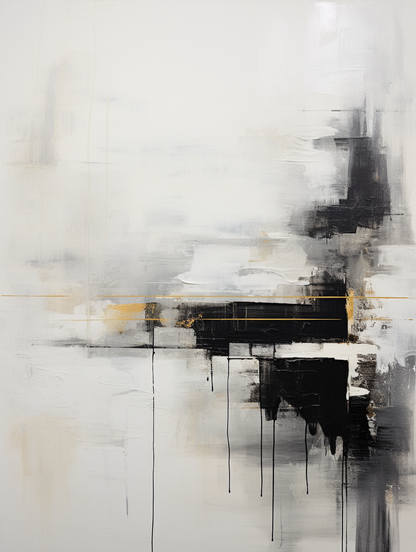 Abstract Painting Black And White