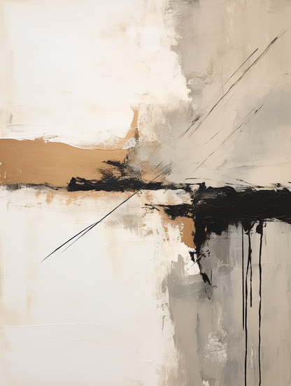 Abstract Painting Gray And Brown