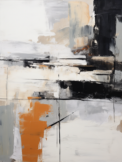 Abstract Painting Gray And Brown 2.p