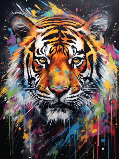 Painting Colorful Tiger