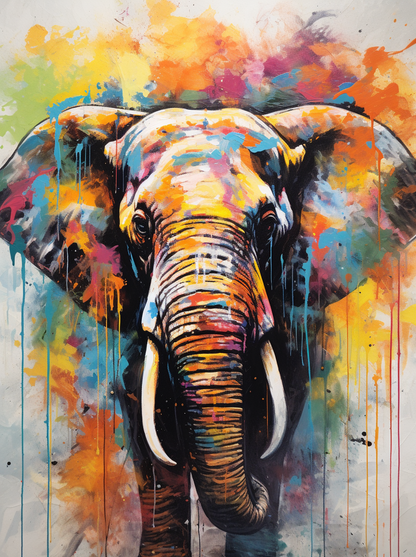 Painting Colorful elephant