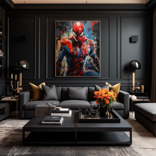 Painting of Spiderman