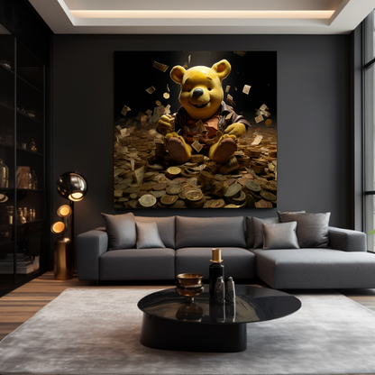 Winnie The Poo With Coins