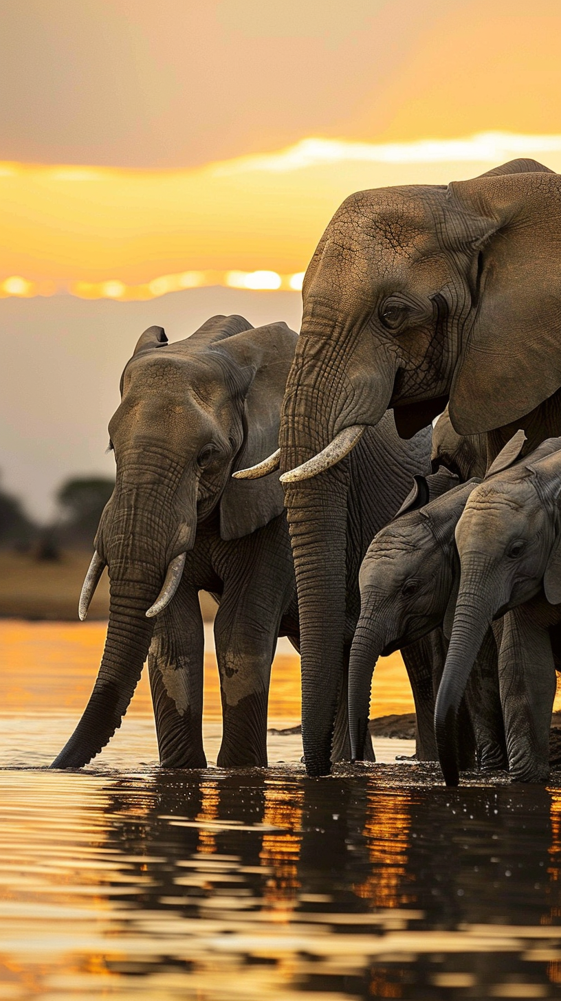 African Elephant Family