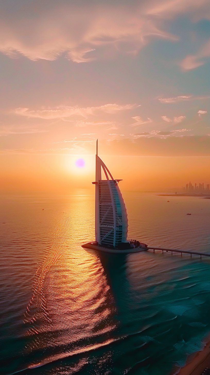 Dubai Burj Al Arab Sunset