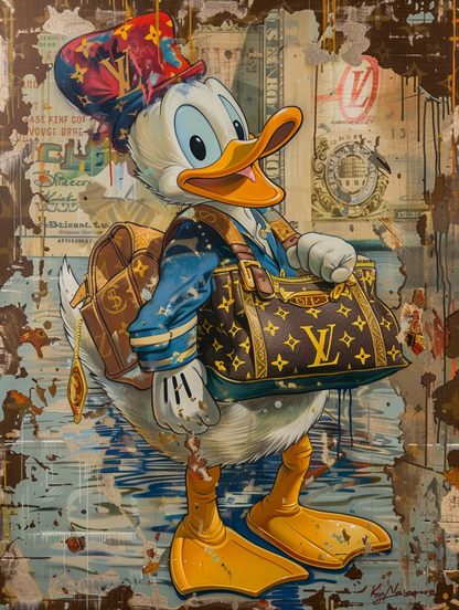 Donald Duck Louis Vuitton Painting 2.0