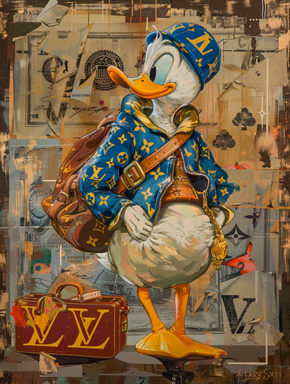 Donald Duck Louis Vuitton Painting