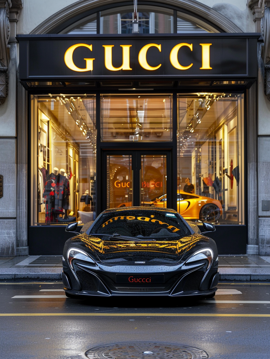 Black mclaren of Gucci Store 2.0