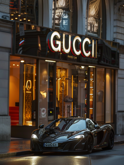 Black mclaren of Gucci Store