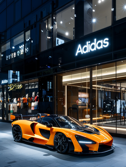 Mclaren Front of Adidas Store