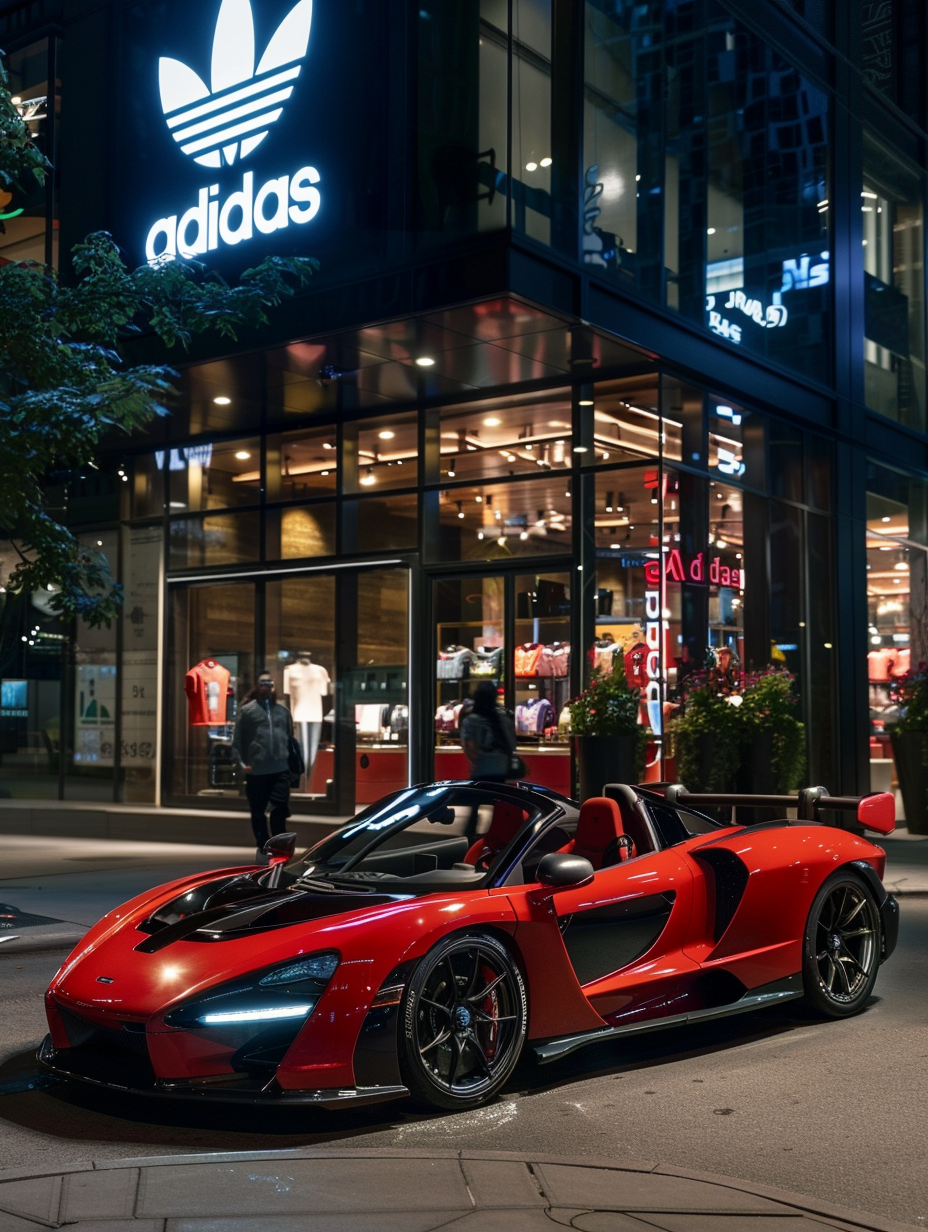 Mclaren Front of Adidas Store 2.0