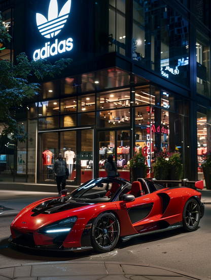 Mclaren Front of Adidas Store 2.0