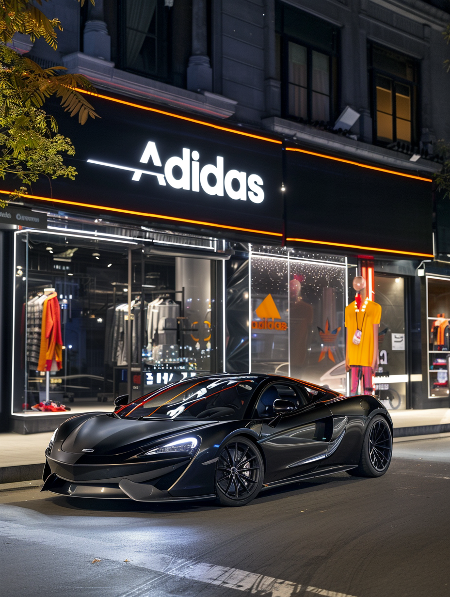 Mclaren Front of Adidas Store 3.0