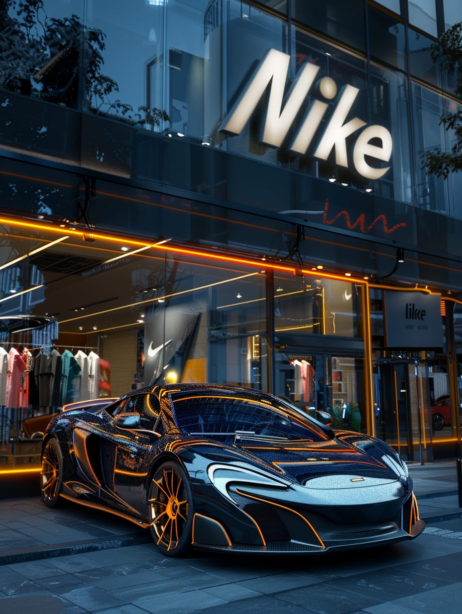 Mclaren Front of Nike Store