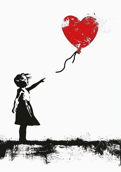 The Girl with the Love Balloon Right