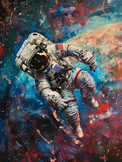 Space Man painted