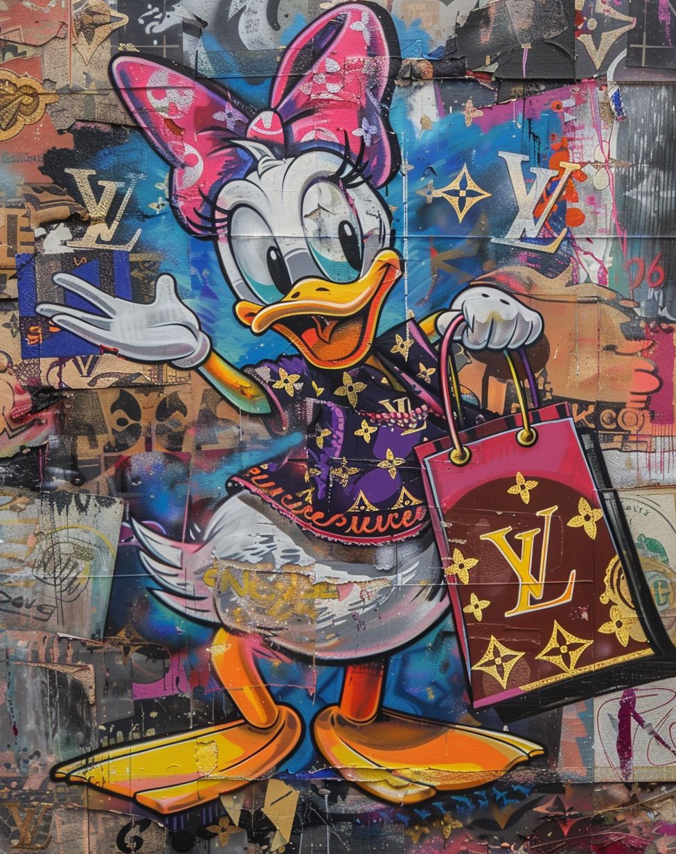 Daisy Duck Louis Vuitton shopping Bag