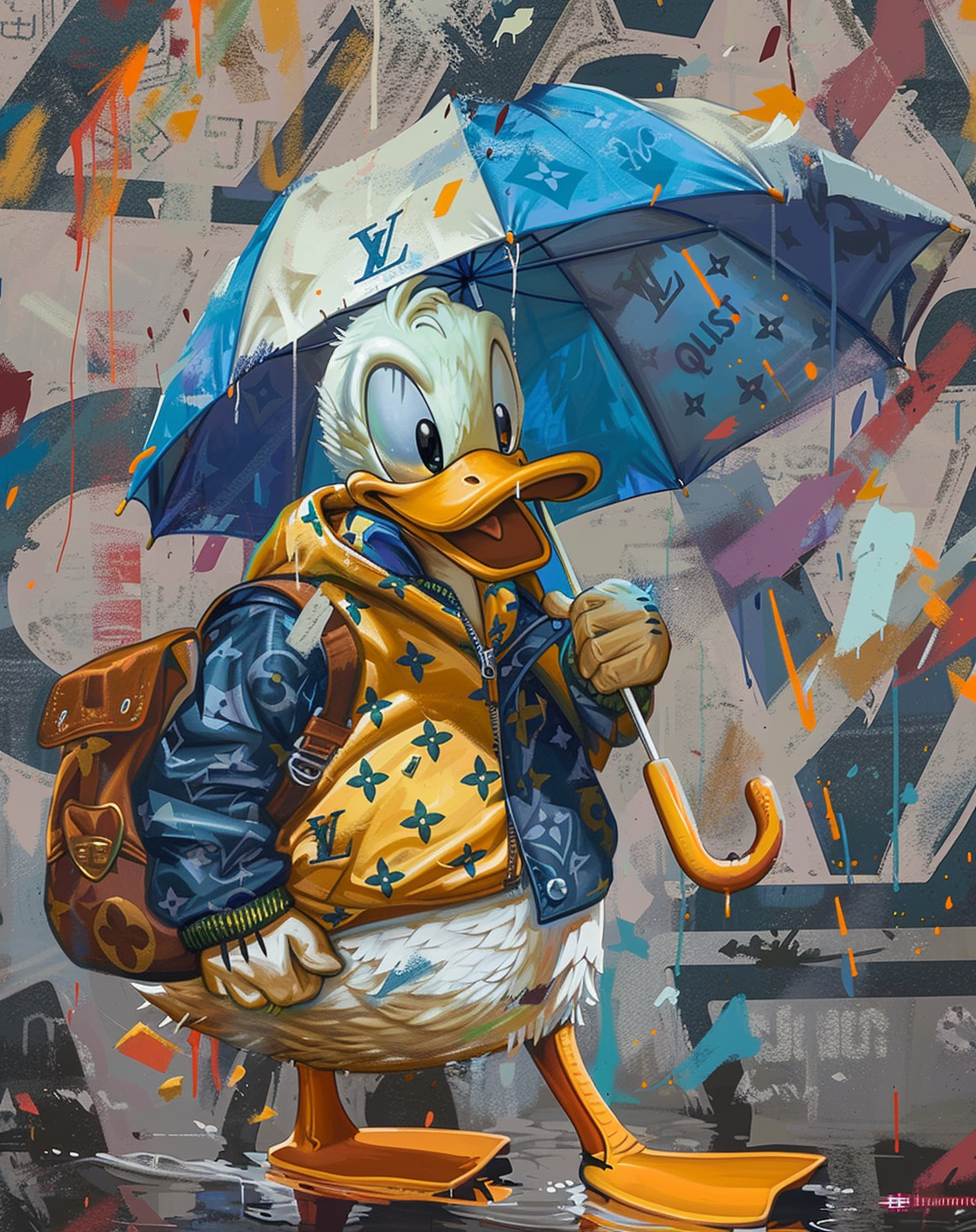 Donald Duck Louis Vuitton Umbrella 6.0