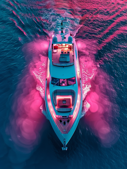 Luxury Yacht Rose light